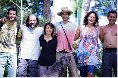 Saying goodbye to my family who were returning to Chile.