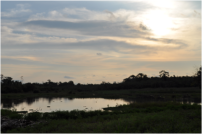 Sunset on the river, near my home in Anii-Nii-Shobo.