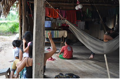 A local family spending time at home, open decks and hammocks in divinely simple and yet wholesome time together. Shipibos also dream together, often sharing the same dream.